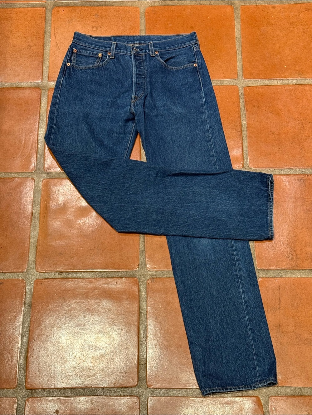 Men's Straight-Leg Jeans in Dark Blue